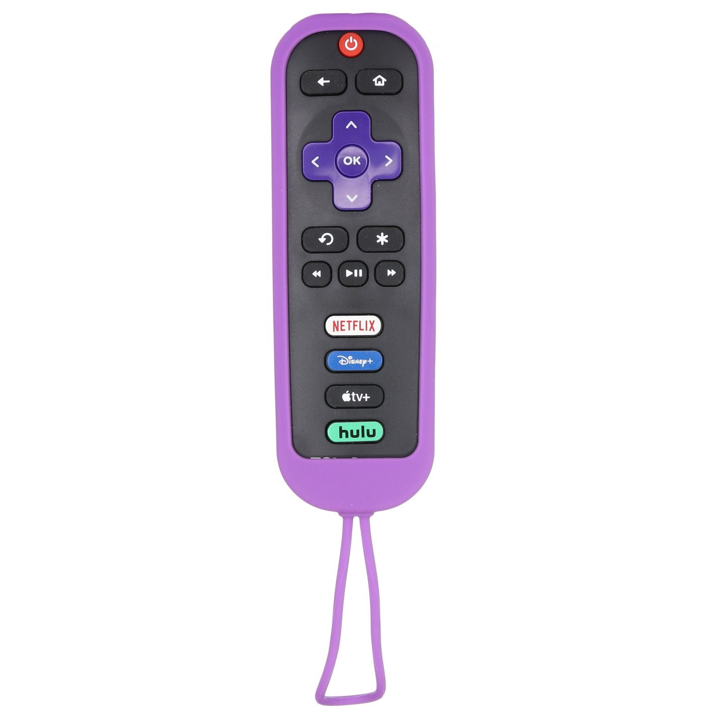 Anderic Purple Rubber Sleeve for TCL Roku Remote Remote Control Protective Case