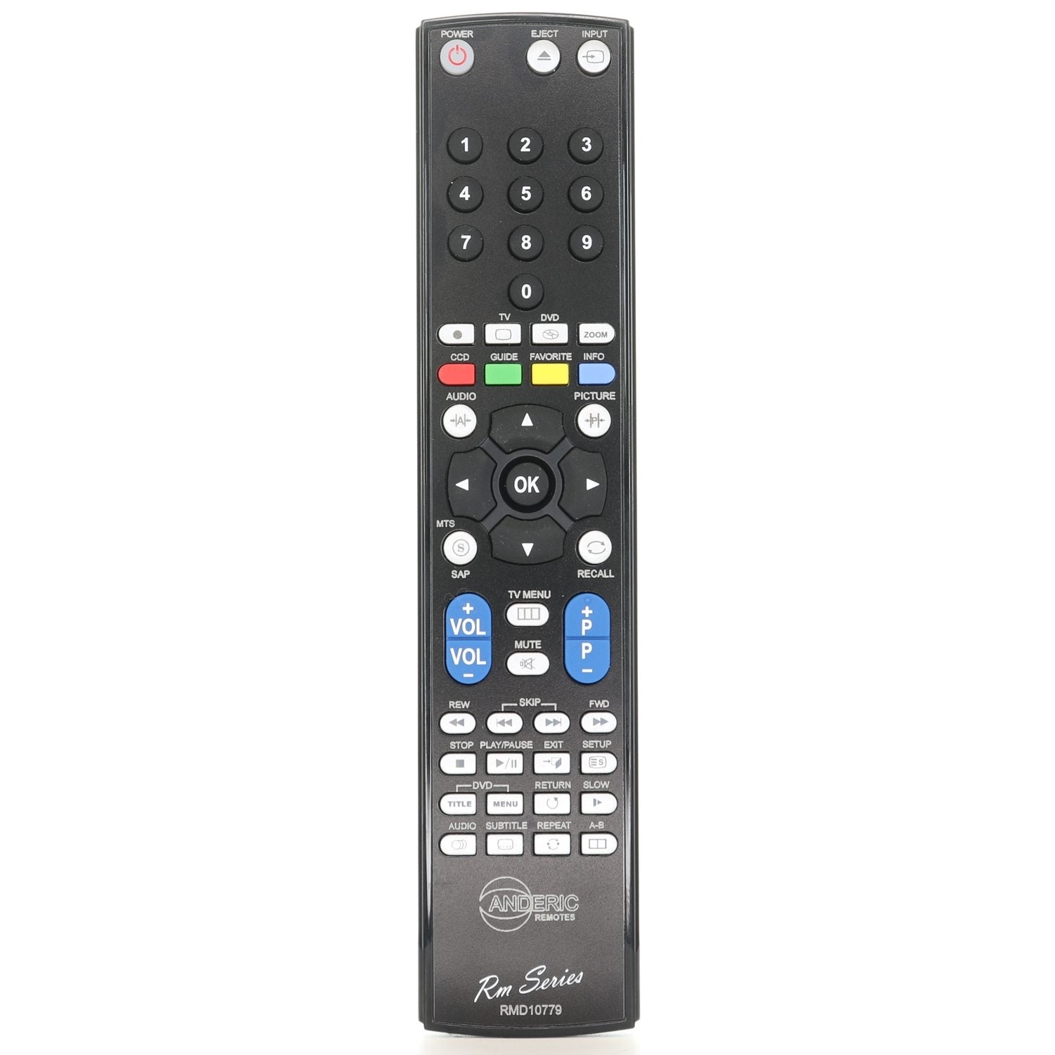 Télécommande Anderic RC260D pour téléviseur/DVD Insignia - RMD10779/RMC10779