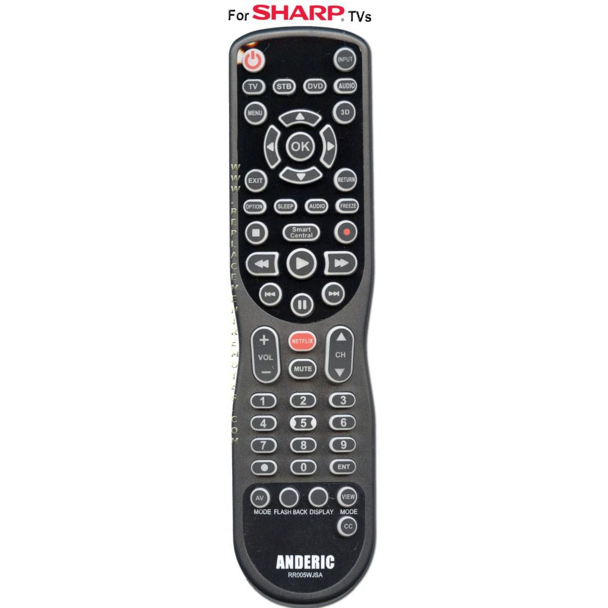 Anderic RR005WJSA Universal Sharp TV Remote Control