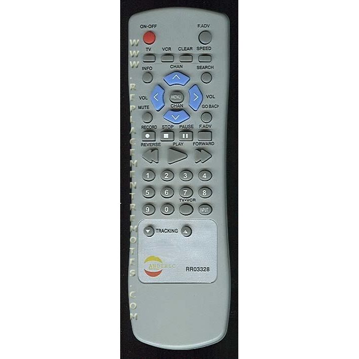 Anderic RR03328 RCA/GE/PRO VCR Remote Control