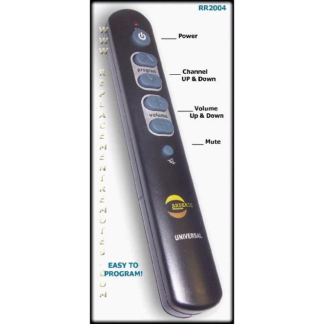 Anderic RR2004 for TV 1-Device Universal Remote Control