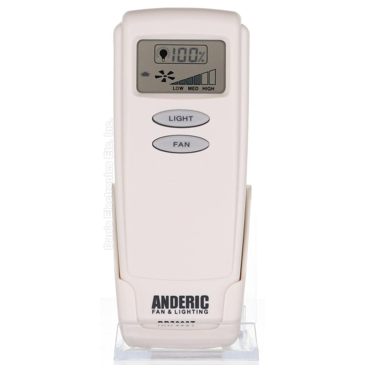 Anderic RR7099T-UC7067FCRX-KIT Universal 3 Speed with LCD Ceiling Fan Remote Control Kit