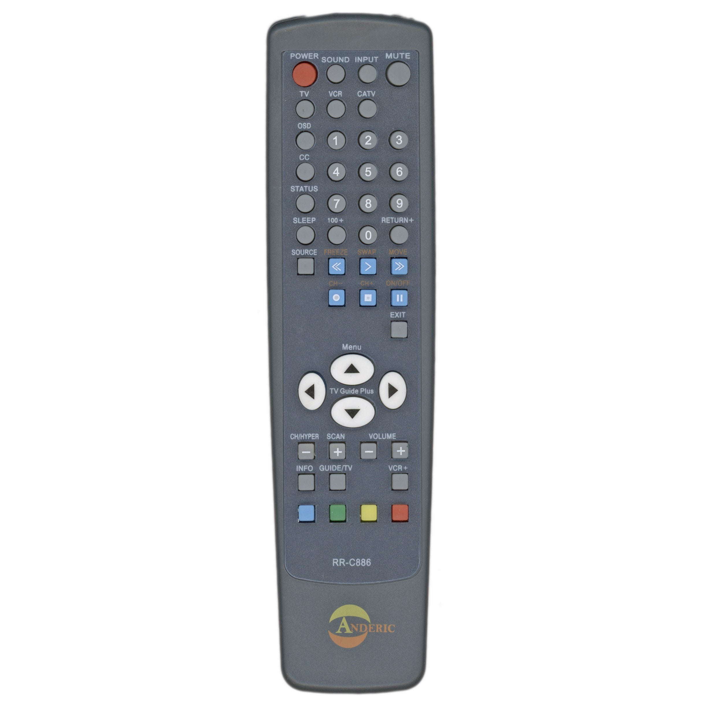 Anderic RRC886 for JVC TV Remote Control