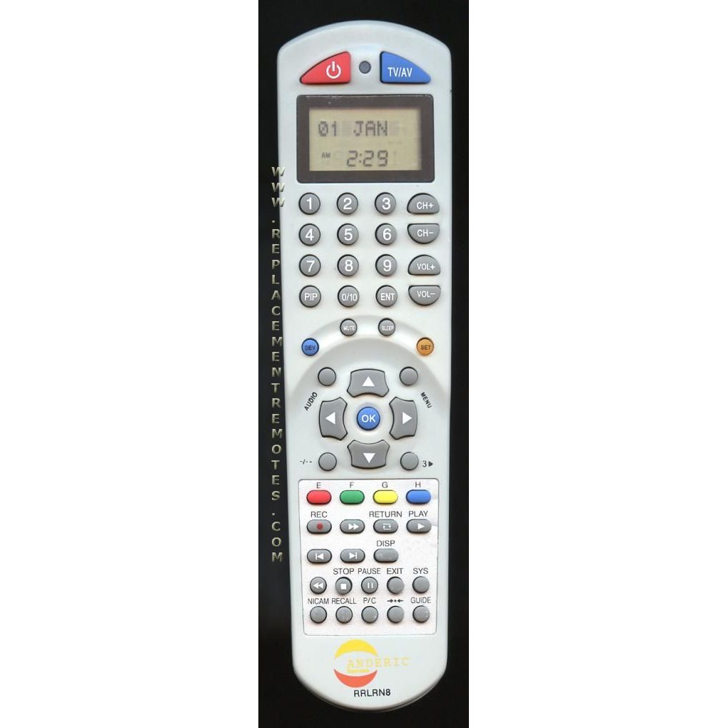 Anderic RRLRN8 8-Device Advanced Universal Remote Control