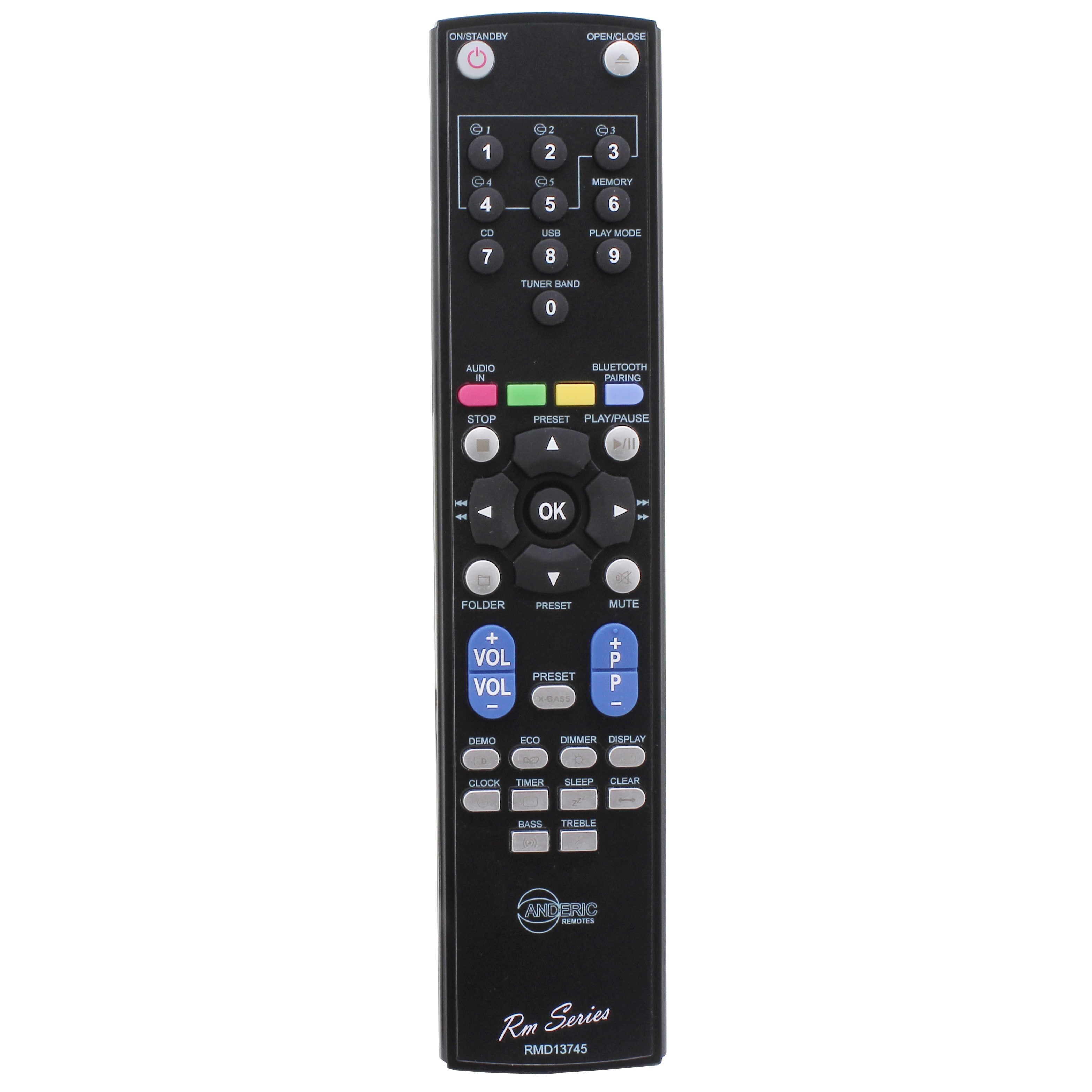 Anderic RRMCGA409AWSA for Sharp Audio Remote Control - RMD13745