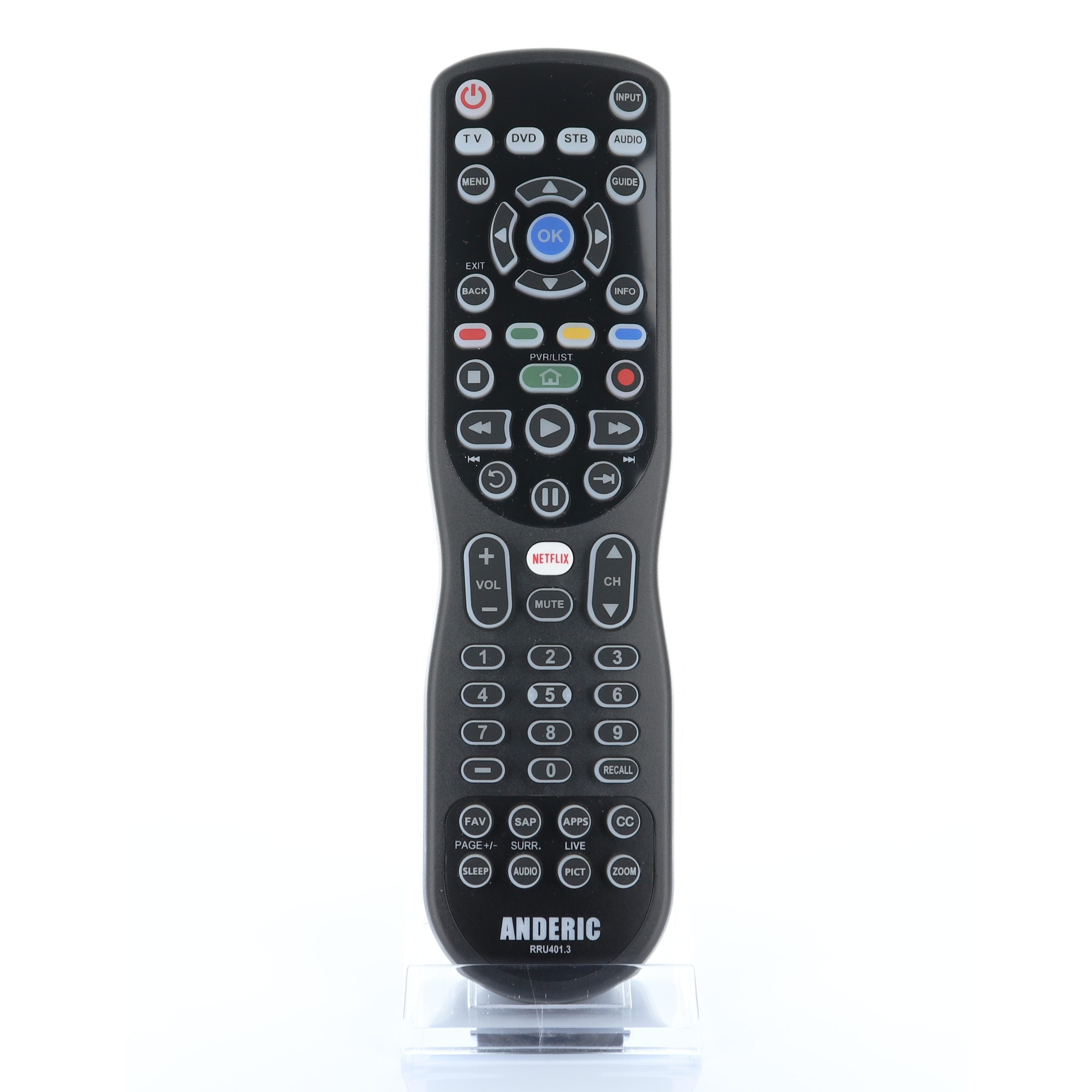 Anderic RRU401.3 4-Device Universal Remote Control