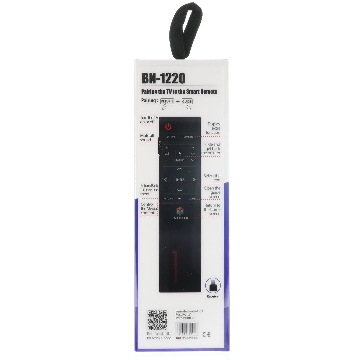 Anderic RR1220E for Samsung TV Remote Control