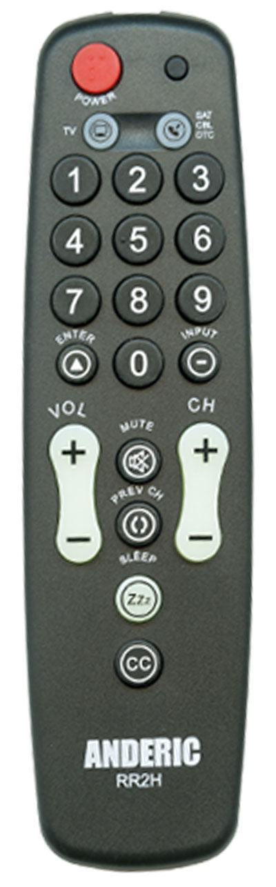 Anderic RR2H for TV/Cable 2-Device Universal Remote Control