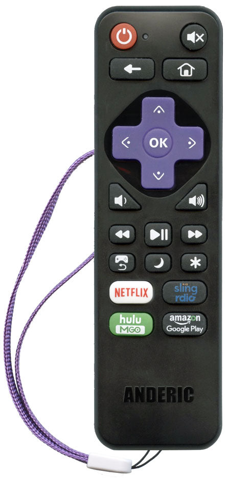 Anderic RRLC16.2 Roku TV Universal with Learning preprogrammed for Sharp Roku 1-Device Universal Remote Control