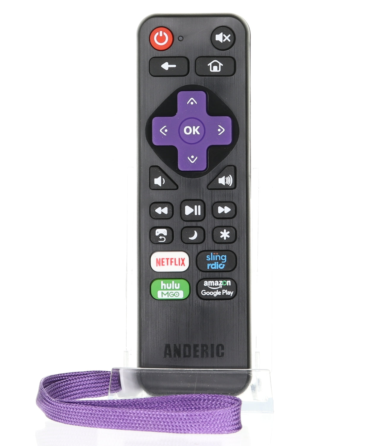 Anderic RRLC16.2 Roku TV Universal with Learning preprogrammed for Sharp Roku 1-Device Universal Remote Control