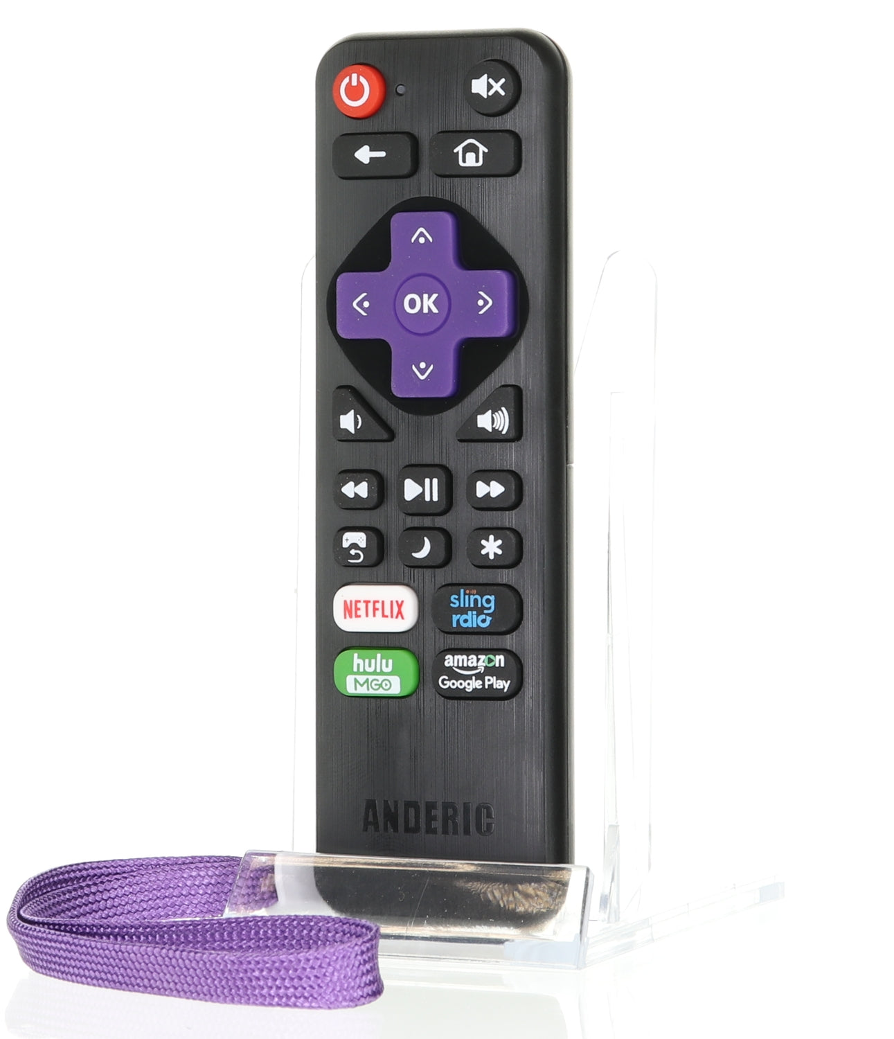 Anderic RRLC16.2 Roku TV Universal with Learning preprogrammed for Sharp Roku 1-Device Universal Remote Control