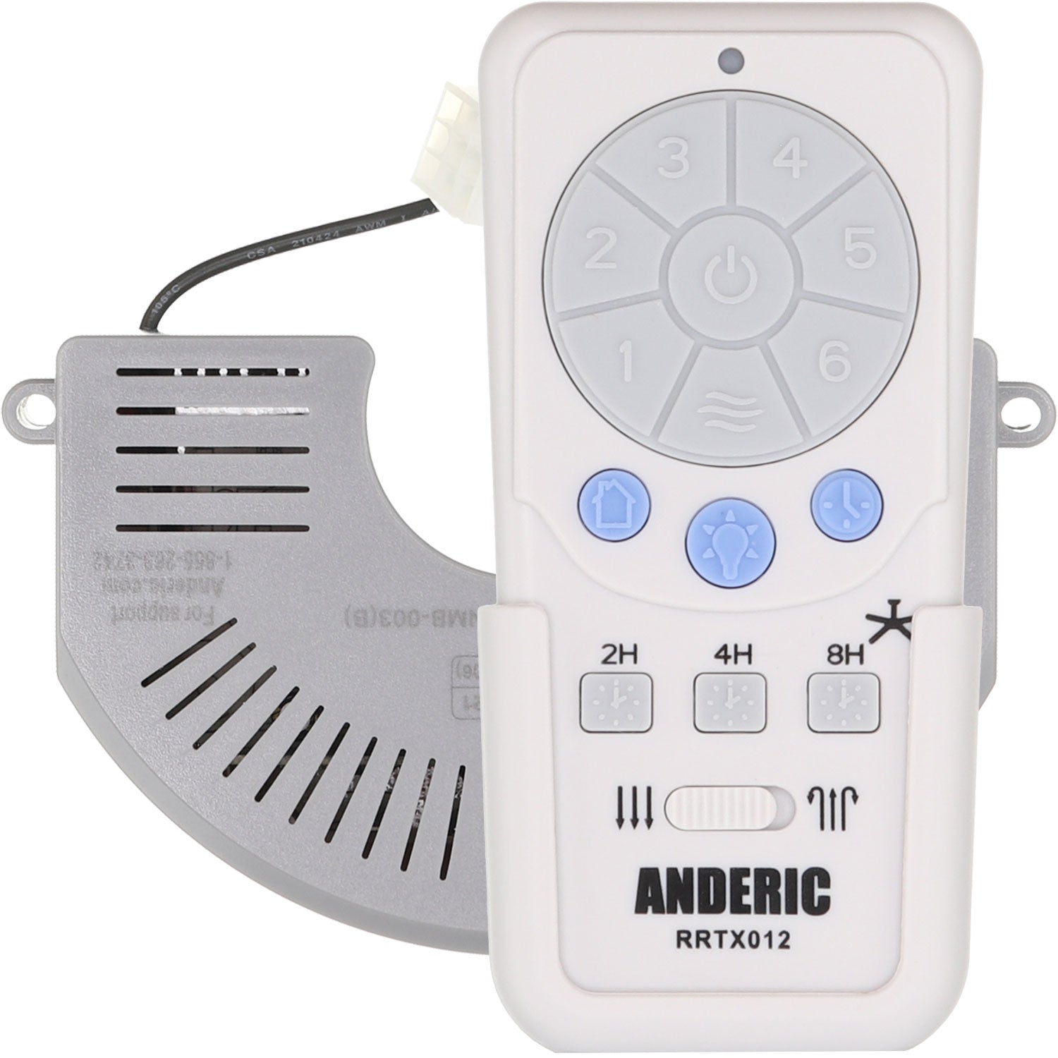 Anderic RRTX012/FD40-H02R For Harbor Breeze Ceiling Fan Remote Control Kit