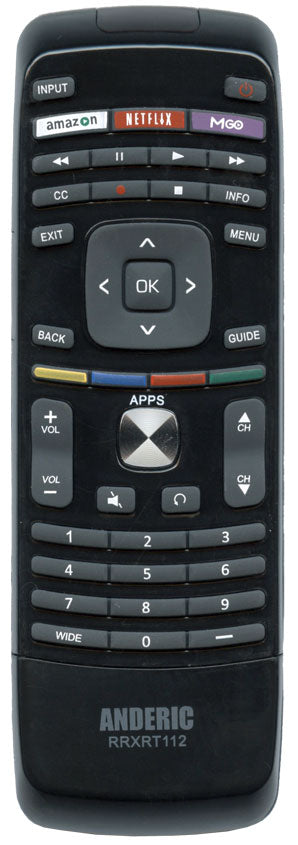 Anderic RRXRT112 for Vizio XRT112 TV Remote Control