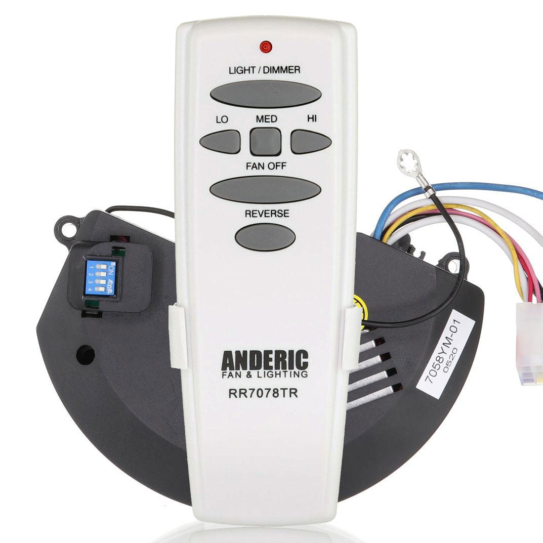 Anderic UC7058RY Receiver with RR7078TR Remote Replacement Ceiling Fan Remote Control Kit