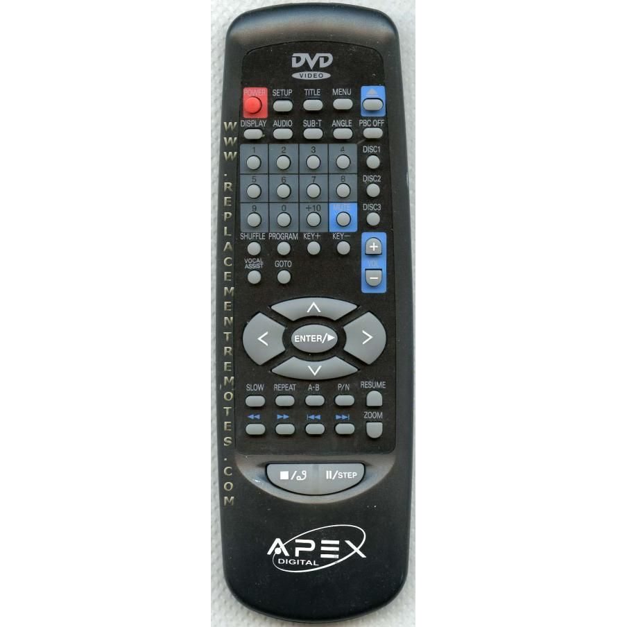 Apex APEX02 DVD Remote Control