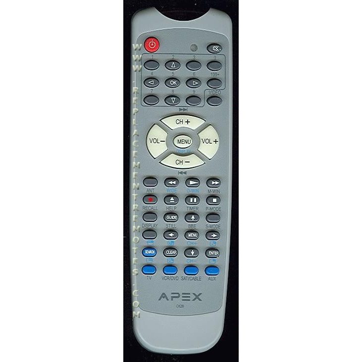 Apex CK2B DVD Remote Control