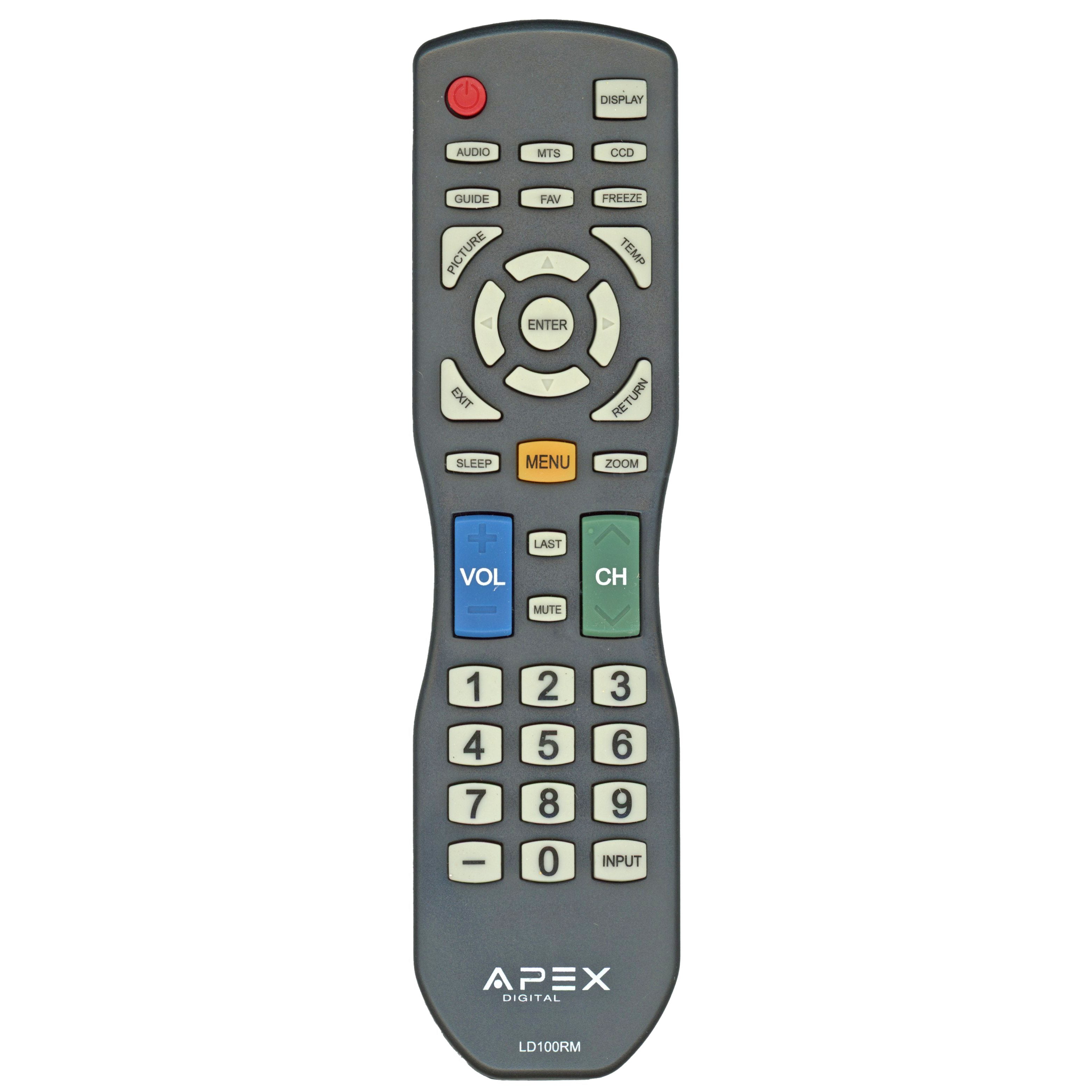 Apex LD100RM TV Remote Control