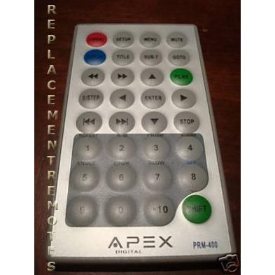 Apex PRM400 DVD Remote Control