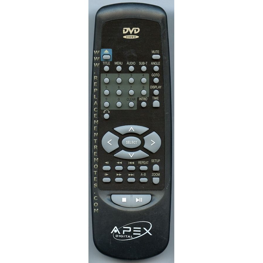 Apex RCNN38 DVD Remote Control