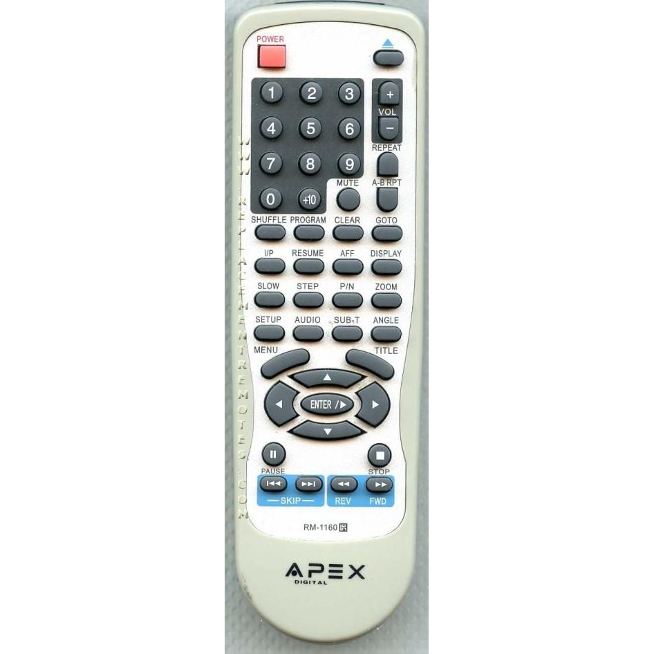 Apex RM1160 DVD Remote Control