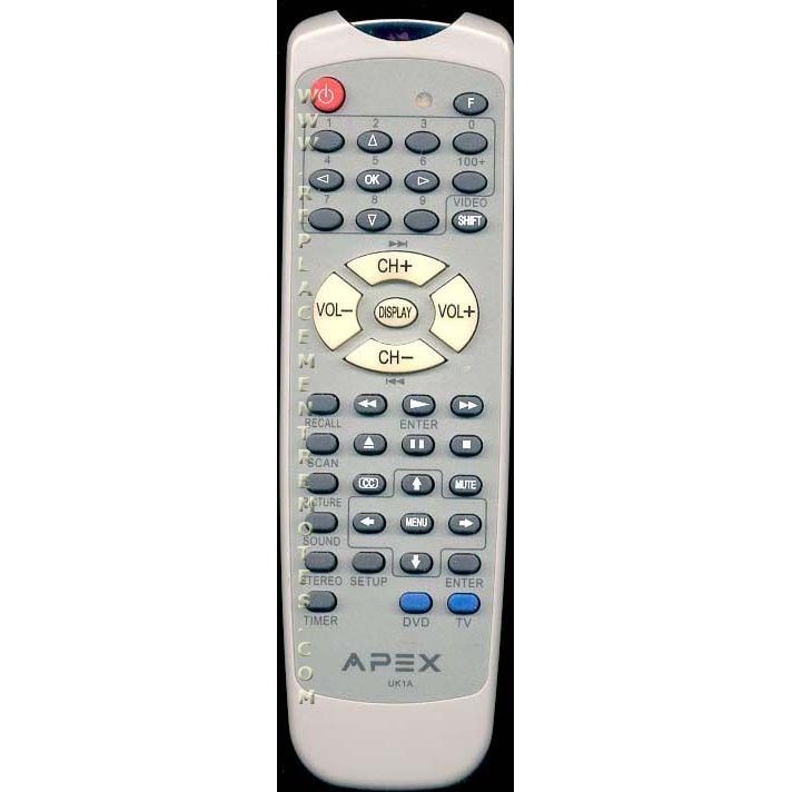 Apex UK1A TV/DVD Remote Control