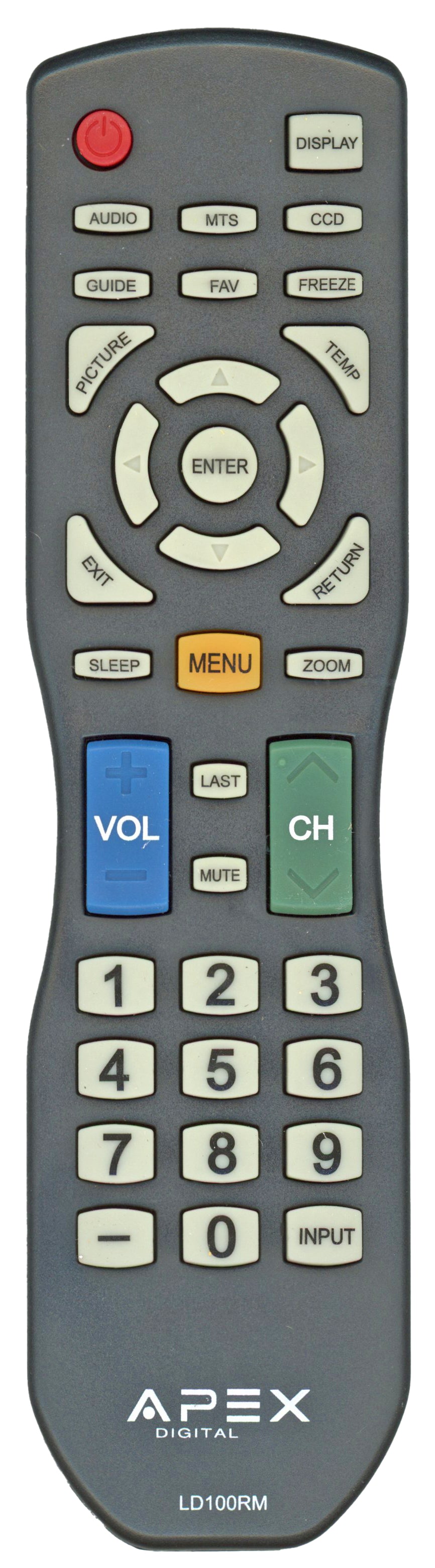 Apex LD100RM TV Remote Control