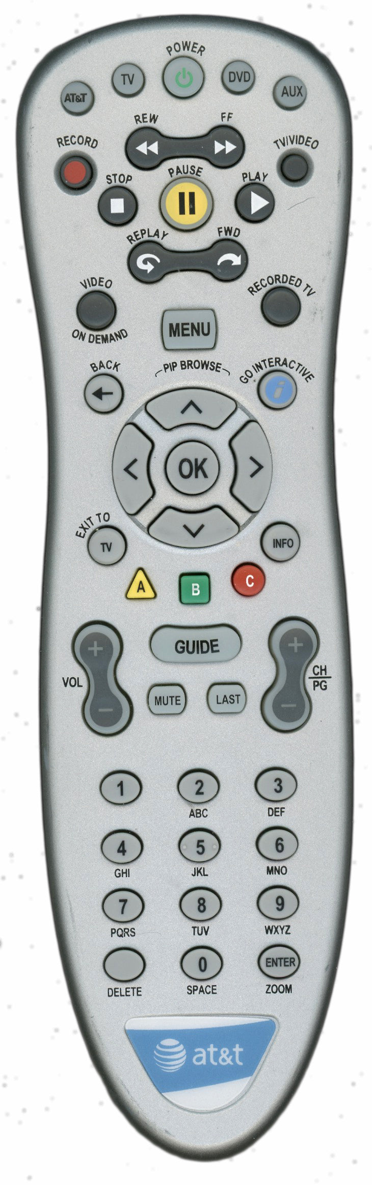 AT&T RC1534801/00 Satellite Remote Control