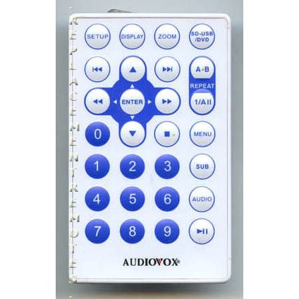 Audiovox 13642400 DVD Remote Control