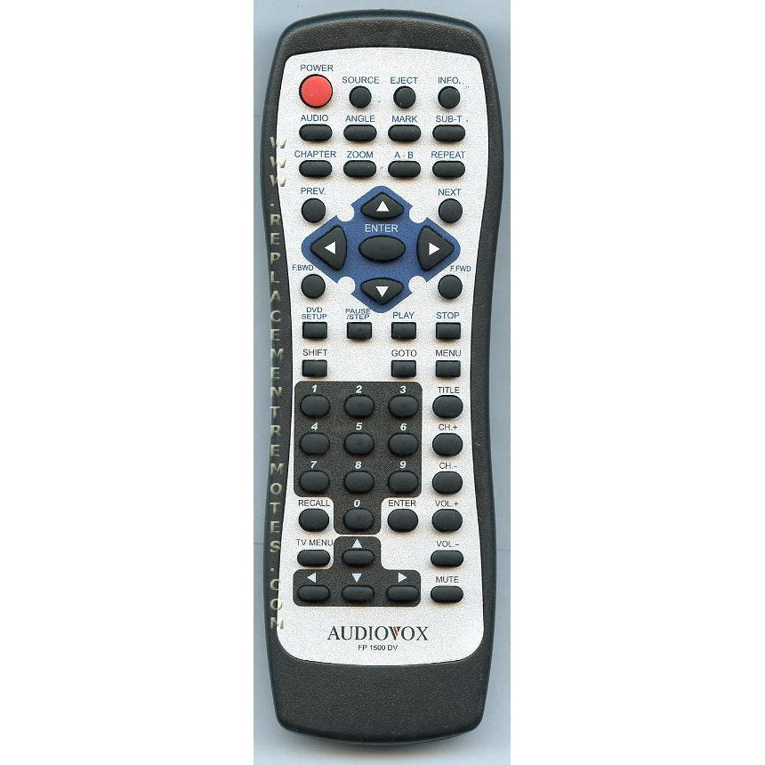 Audiovox FP1500DV DVD Remote Control