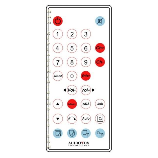 Audiovox FP1510rem TV Remote Control