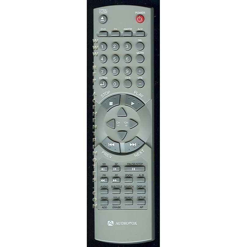 Audiovox W602301450331 DVD Remote Control