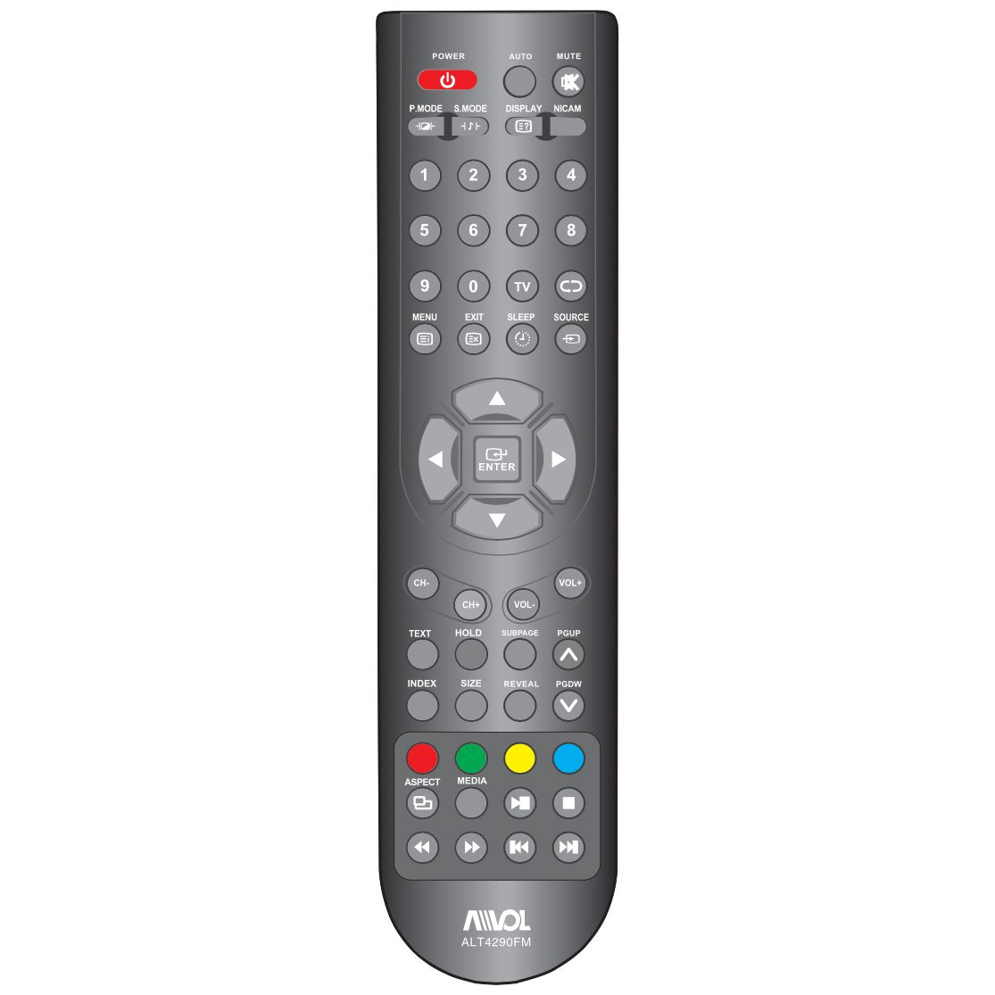 Avol ALT4290FM TV Remote Control