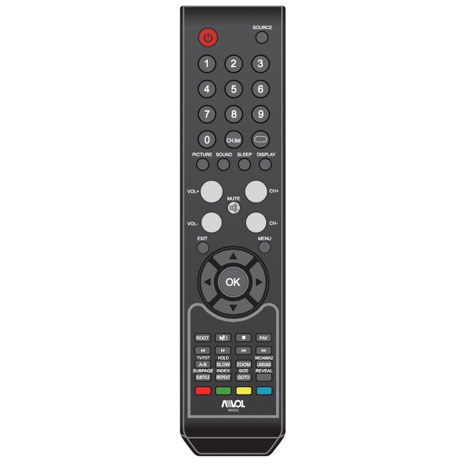 Avol MA002 TV Remote Control