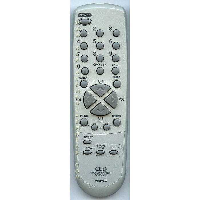 Broksonic 07640DW20A TV Remote Control