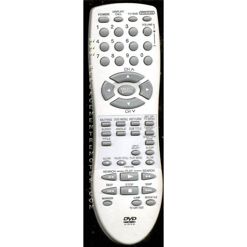 Broksonic 07660DT080 TV/DVD Remote Control