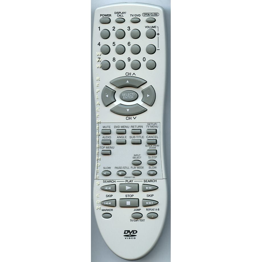 Broksonic 07660DT160 TV/DVD Remote Control