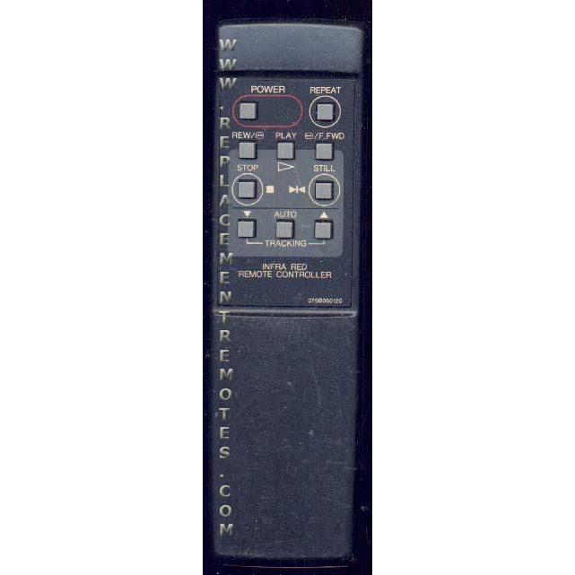 Broksonic 076B060120 VCR Remote Control