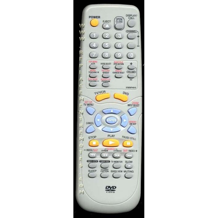 Broksonic 076D0FH010 TV/VCR/DVD Remote Control