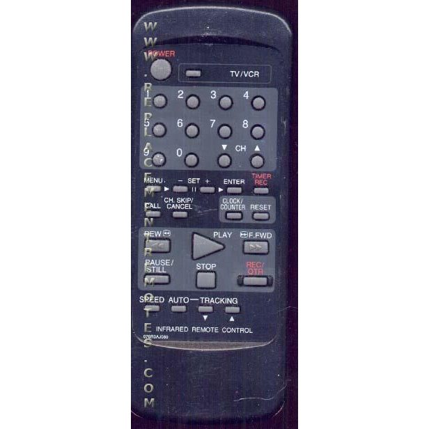 Broksonic 076R0AJ080 VCR Remote Control