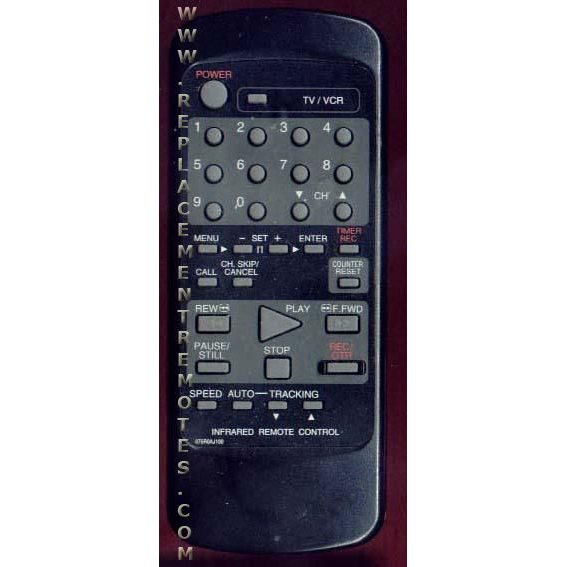 Broksonic 076R0AJ100 VCR Remote Control