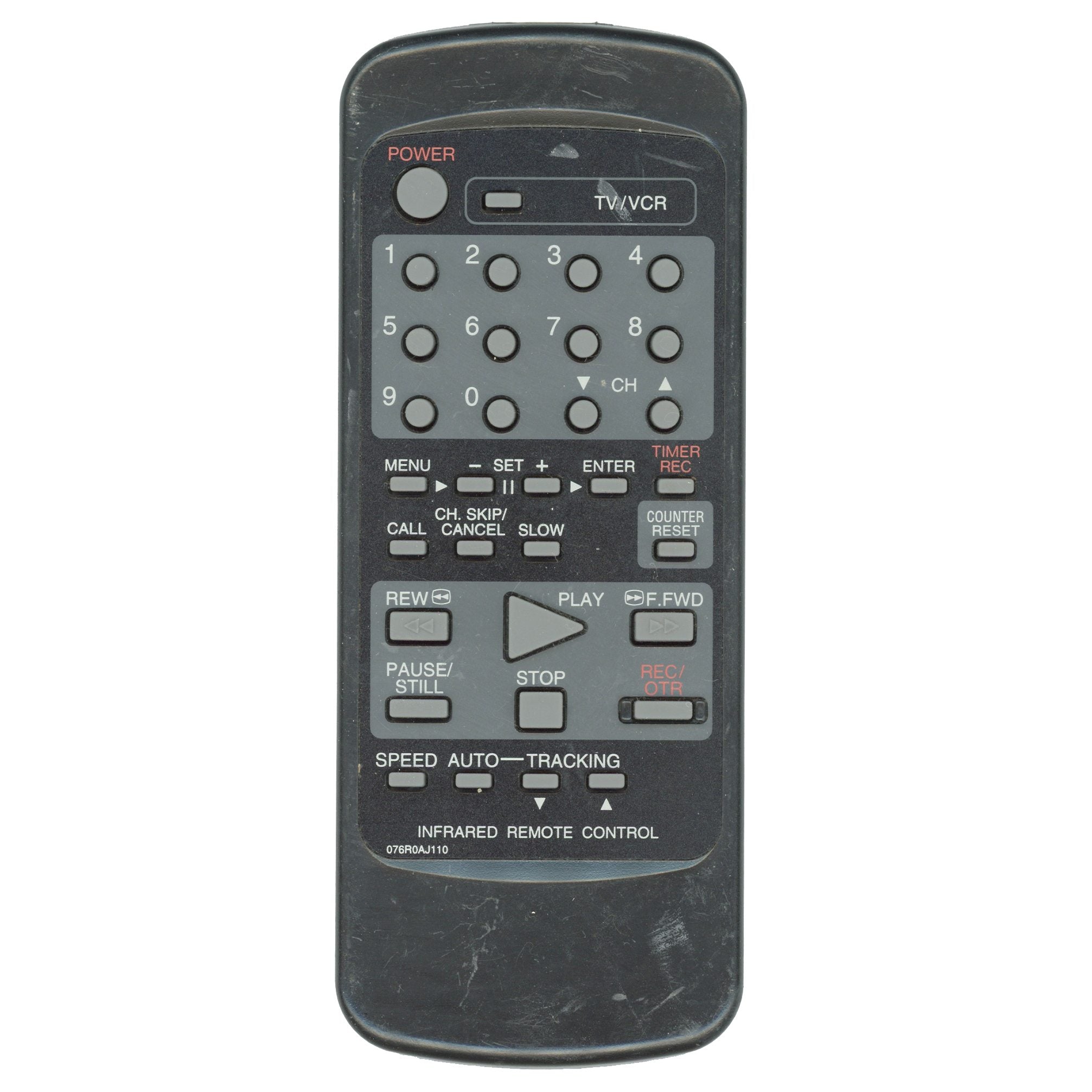 Broksonic 076R0AJ110 VCR Remote Control