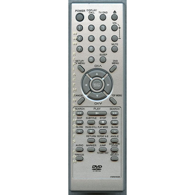 Broksonic 076R0HE02B TV/DVD Remote Control