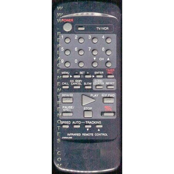 Broksonic 076ROAJ09B VCR Remote Control