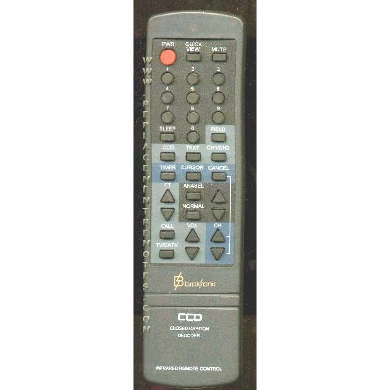 Broksonic BROK002 TV Remote Control