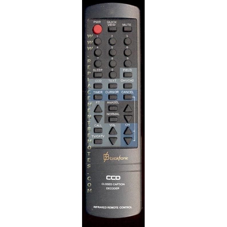 Broksonic BROK01 TV Remote Control