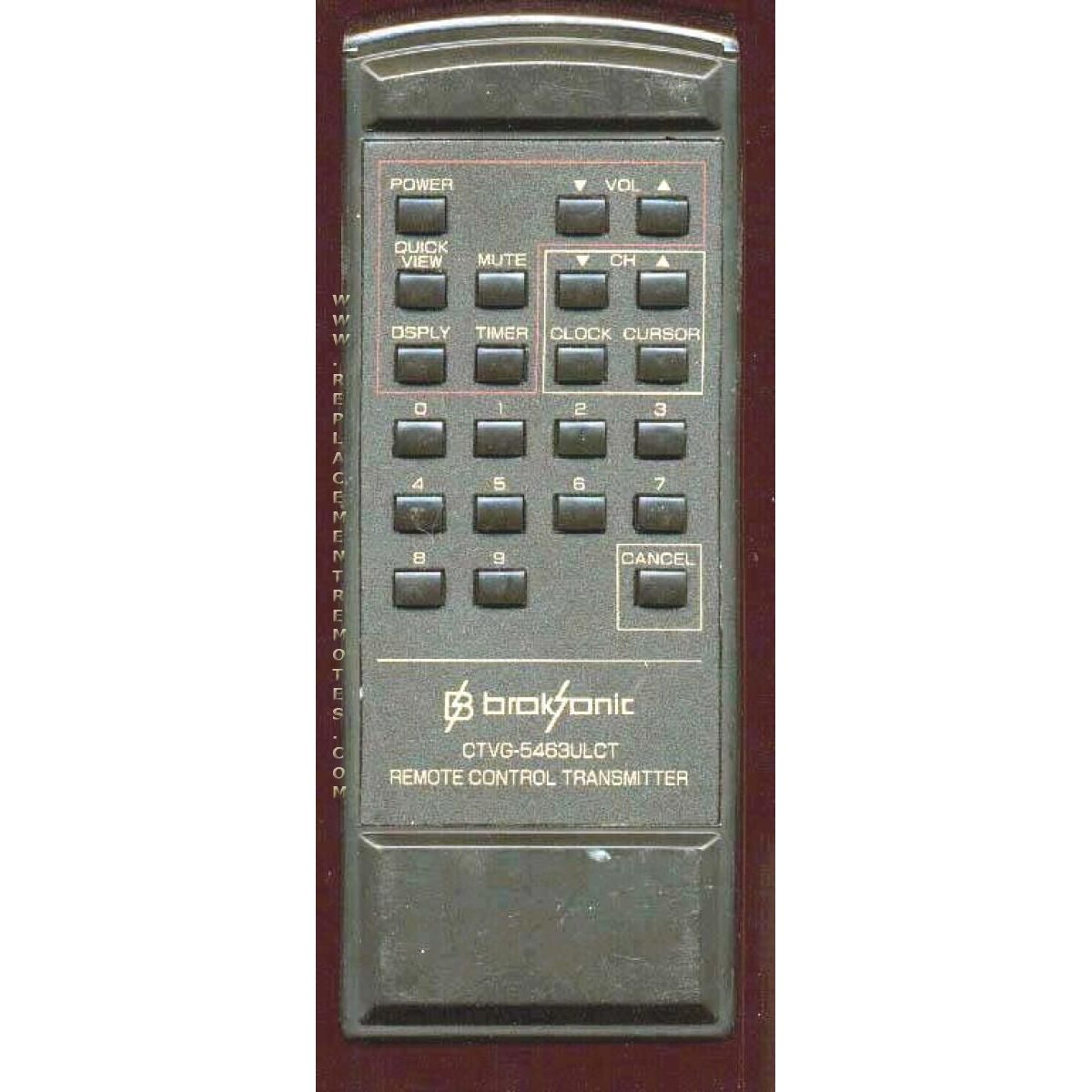 Broksonic CTVG5463ULCT TV Remote Control