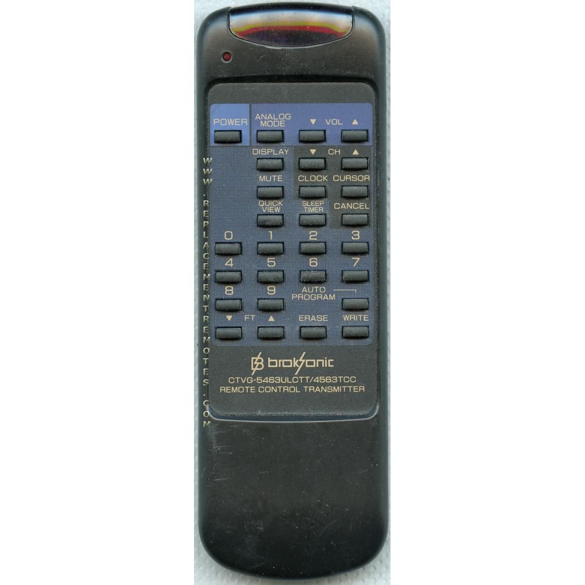 Broksonic KGT1A035E TV Remote Control