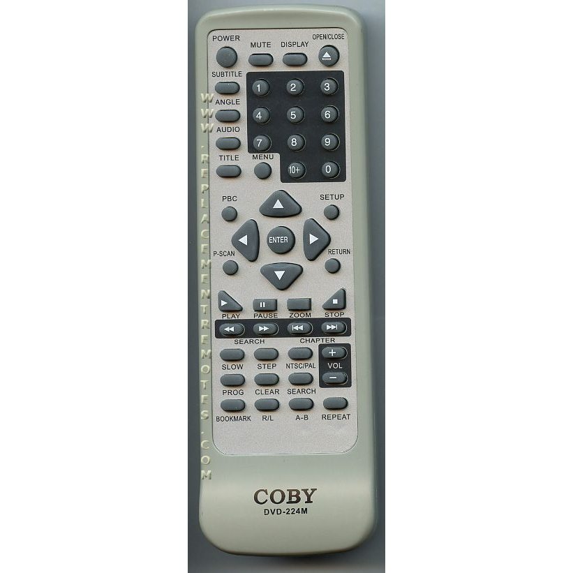 Coby DVD224M DVD Remote Control