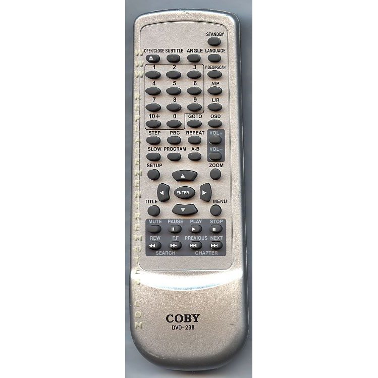 Coby DVD238 DVD Remote Control