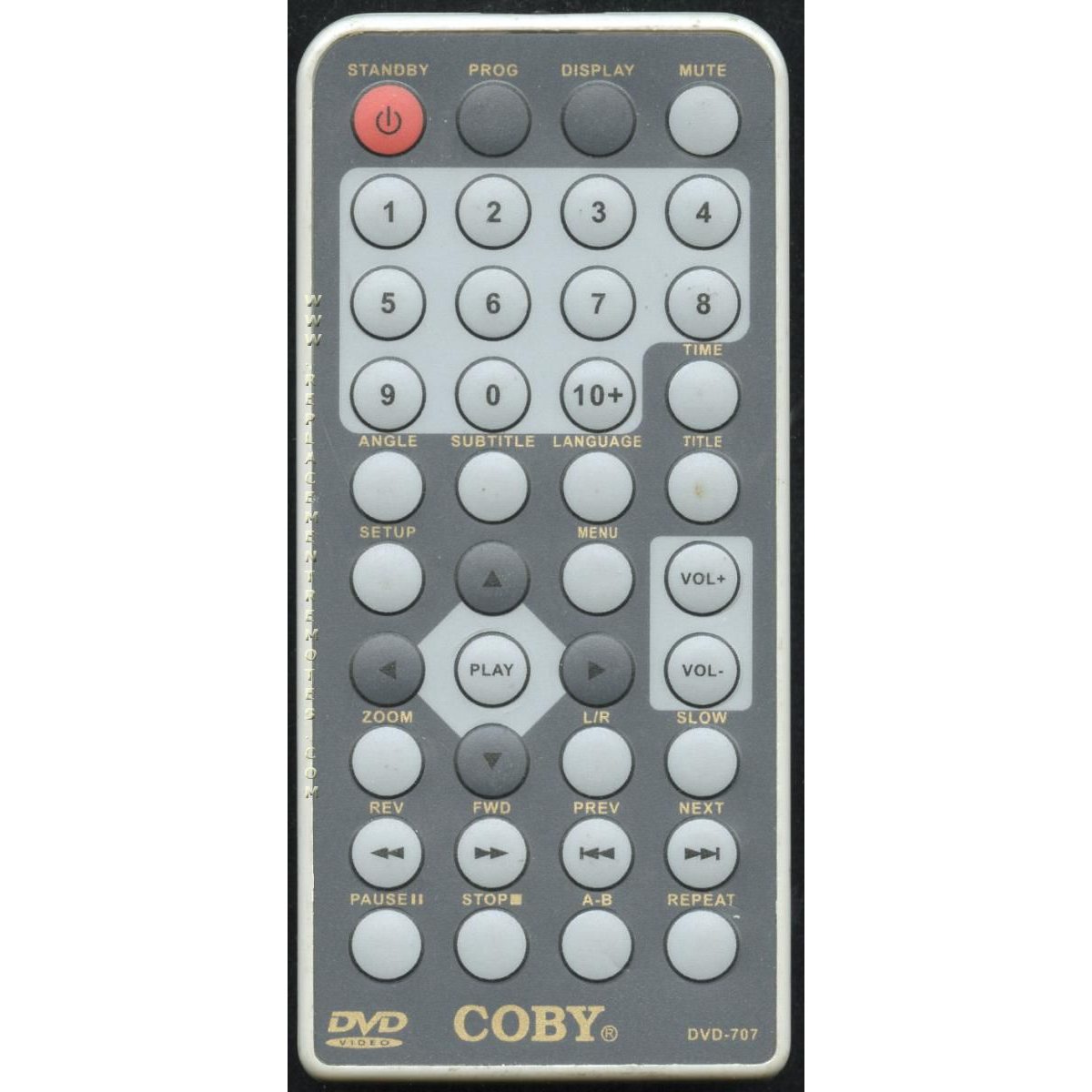 Coby DVD707 DVD Remote Control